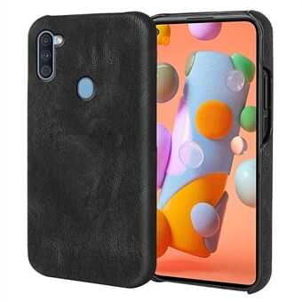 Fallbeskyttelse PU-skinnbelagt PC-telefonveske Shell for Samsung Galaxy M11 / A11 (EU-versjon)