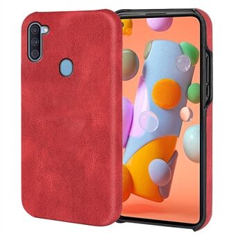 Fallbeskyttelse PU-skinnbelagt PC-telefonveske Shell for Samsung Galaxy M11 / A11 (EU-versjon)