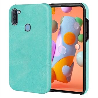 Fallbeskyttelse PU-skinnbelagt PC-telefonveske Shell for Samsung Galaxy M11 / A11 (EU-versjon)