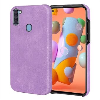 Fallbeskyttelse PU-skinnbelagt PC-telefonveske Shell for Samsung Galaxy M11 / A11 (EU-versjon)