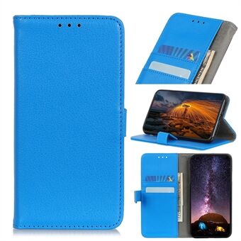 Litchi Skin Leather Wallet Stand Telefonveske til Samsung Galaxy A21s