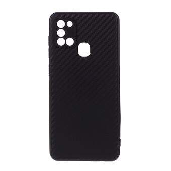 Carbon Fiber Skin TPU Mobiltelefondeksel for Samsung Galaxy A21s