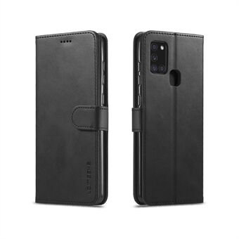 Stand Lommebokstativ Leather Shell Mobiltelefondeksel for Samsung Galaxy A21s