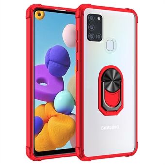 Ring Kickstand PC+TPU telefonbeskytter skall for Samsung Galaxy A21s