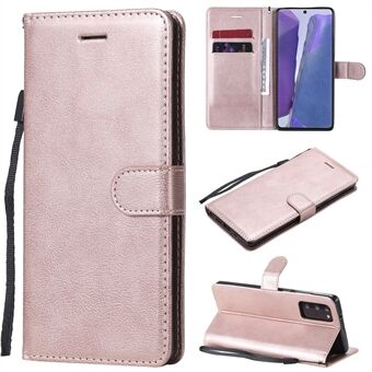 KT Leather Series-2 Lommebokstativ i lær for Samsung Galaxy Note 20 5G / Galaxy Note 20