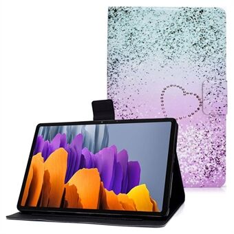 For Samsung Galaxy Tab S7 T870 / Galaxy Tab S8 X700 X706 Anti-drop Mønstertrykk Lærnettbrett Veske Beskyttende Deksel