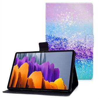 For Samsung Galaxy Tab S7 T870 / Galaxy Tab S8 X700 X706 Anti-drop Mønstertrykk Lærnettbrettveske Beskyttende deksel