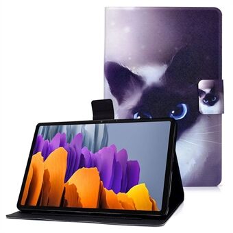 For Samsung Galaxy Tab S7 T870 / Galaxy Tab S8 X700 X706 Anti-drop Mønstertrykk Lær Tablet-etui, Beskyttende Deksel