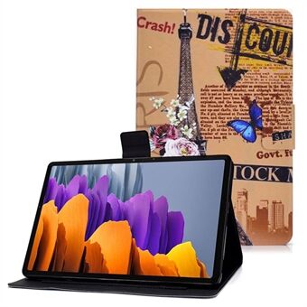 For Samsung Galaxy Tab S7 T870 / Galaxy Tab S8 X700 X706 Anti-drop Mønster Printing Lær Tablet Hylster Beskyttende Deksel