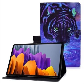 For Samsung Galaxy Tab S7 T870 / Galaxy Tab S8 X700 X706 Antislippemønstermønstret trykt lærnettbretteske, beskyttende deksel