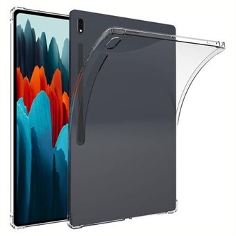 For Samsung Galaxy Tab S7 / S8: Anti-drop Tablet-etui med forsterkede hjørner, gjennomsiktig TPU-deksel