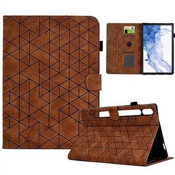 For Samsung Galaxy Tab S8 X700 X706 / Tab S7 T870 T875 Etui med mønster trykket på PU lær-nettbrettdeksel