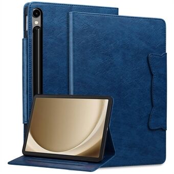 For Samsung Galaxy Tab S9 / Tab S9 FE / Tab S8 / Tab S7 Etui i skinn til nettbrett med lomme for kort