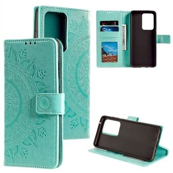 Imprint Flower Leather Wallet Case for Samsung Galaxy Note20 Ultra / Note20 Ultra 5G