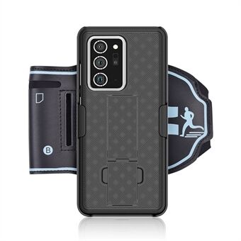 Vevd mønster nylon sportsarmbånd PC-telefonveske med støtte for Samsung Galaxy Note20 Ultra / Note20 Ultra 5G