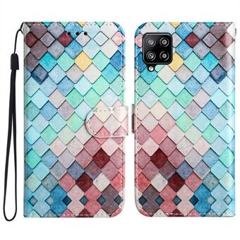 For Samsung Galaxy A42 5G telefonveske Lommebok TPU+PU skinnmønster Stand Flip Cover