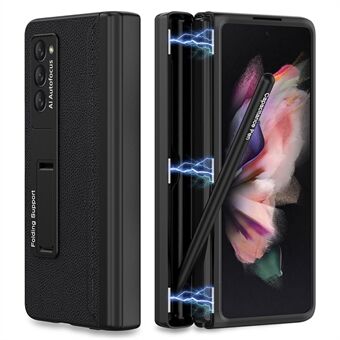 GKK For Samsung Galaxy Z Fold2 5G Kickstand Design Magnetisk PC-mobilveske Pennspor Sammenleggbar telefonbeskyttelsesdeksel