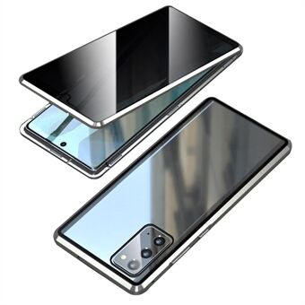 Anti-kikk magnetisk installasjon metallramme + herdet glass Hybrid-deksel for Samsung Galaxy S20 FE/Fan Edition/S20 FE 5G/Fan Edition 5G/S20 Lite/S20 FE 2022