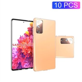 10 stk/pakke klart skall for Samsung Galaxy S20 FE/S20 Fan Edition/S20 FE 5G/S20 Fan Edition 5G/S20 Lite/S20 FE 2022, sklisikker indre myk TPU-veske