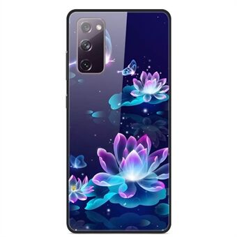 Fancy Style Printing Glass + PC + TPU-skall for Samsung Galaxy S20 FE 4G/5G/2022/S20 Lite-deksel