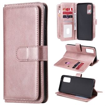 For Samsung Galaxy S20 FE 4G/S20 Fan Edition 4G/S20 FE 5G/S20 Fan Edition 5G/S20 Lite/S20 FE 2022 KT Multi-functional Series-1 Nytt Arriva lLeather Cover Shell med KT Multi-functional Series-1 10 kortspor