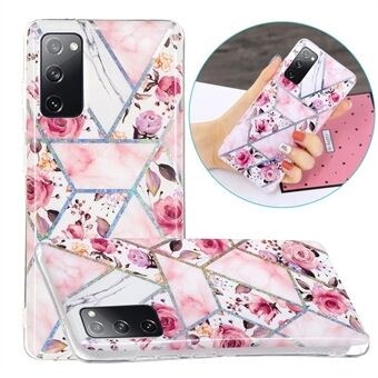 Marmormønsterutskrift IMD Design TPU-deksel for Samsung Galaxy S20 FE 4G/FE 5G/S20 Lite/S20 FE 2022