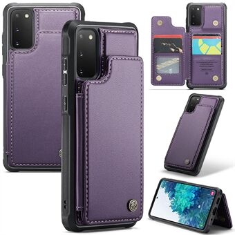 CASEME C22-serien for Samsung Galaxy S20 FE / FE 5G / S20 Lite / S20 FE 2022 Telefonveske med 5 kortspor og stativ