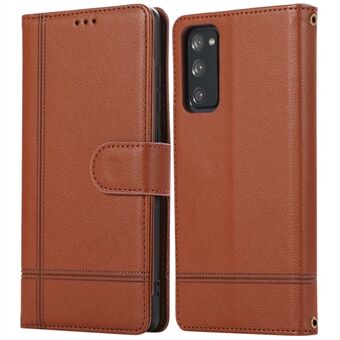 For Samsung Galaxy S20 FE 4G / S20 FE 5G / S20 Lite / S20 FE 2022-etui i skinn med lommebok og speil