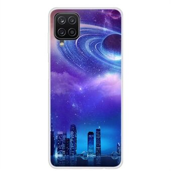 Fleksibel TPU telefon myk etui med Starry mønster utskrift for Samsung Galaxy A12