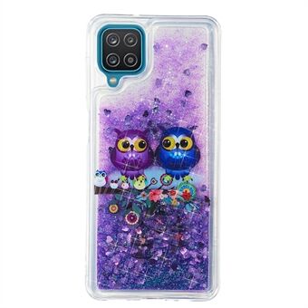 Full Edge Protection Støtsikker Quicksand Glitter TPU Mobiltelefonveske til Samsung Galaxy A12 - Høy