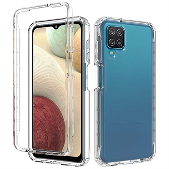 Klar design Gjennomsiktig slank, hard PC-bakside Myk TPU-støtfanger Hybrid beskyttende telefondeksel for Samsung Galaxy A12