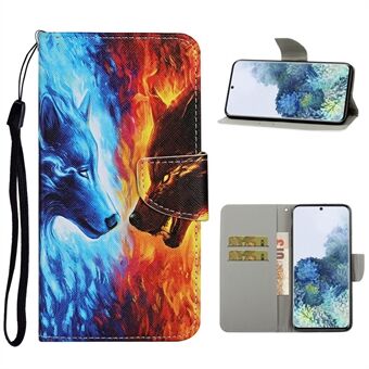 Mønsterutskrift Flip Leather Wallet Protective Case for Samsung Galaxy S21 5G