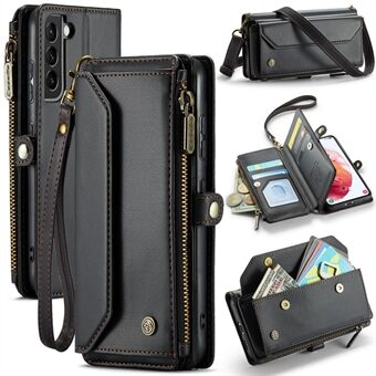 CASEME C36-serien for Samsung Galaxy S21 5G / 4G Etui RFID-blokkerende skinn mobilskulderveske