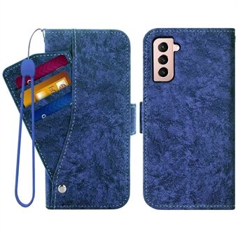 For Samsung Galaxy S21 4G / 5G Magnetisk lås Myk PU-skinn Folio-veske Vann-blekk Maling Texture Stand Flip Lommebokdeksel med roterende kortspor