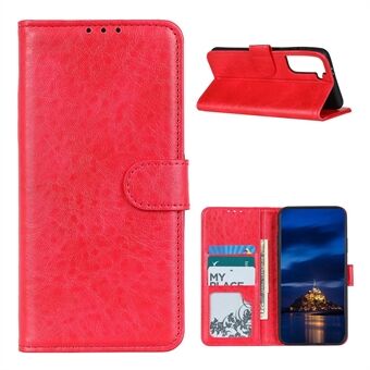 Crazy Horse lommebok Stand Leather Folio Deksel til Samsung Galaxy S21 Plus