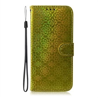 Flower Pattern Leather Stand lommebok Veske til Samsung Galaxy S21 + 5G