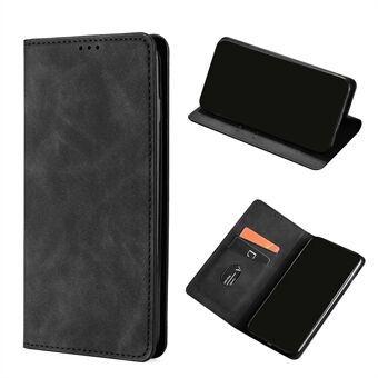 Sterk Auto-absorbert Skin-touch Leather Stand sak for Samsung Galaxy S21 +