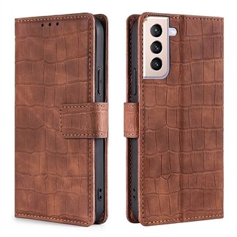 Crocodile Texture Leather Cover Case med Stand lommebok til Samsung Galaxy S21 Plus 5G