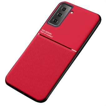 Innebygd metallplate, fallsikkert deksel med PU-skinn og TPU-telefondeksel for Samsung Galaxy S21 5G