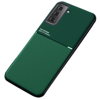 Innebygd metallplate, fallsikkert deksel med PU-skinn og TPU-telefondeksel for Samsung Galaxy S21 5G