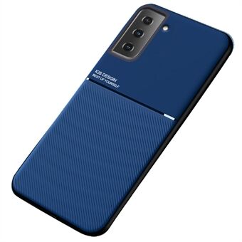 Innebygd metallplate, fallsikkert deksel med PU-skinn og TPU-telefondeksel for Samsung Galaxy S21 5G