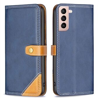 BINFEN COLOR BF Leather Series-8 for Samsung Galaxy S21+ 5G Støtsikker telefonveske 12 stil doble sømlinjer Skjøteskinndeksel Stand Funksjon Kortholder