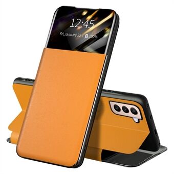 For Samsung Galaxy S21+ 5G View Window PU-skinnveske Kortholder Stand Folio Flip Telefondeksel