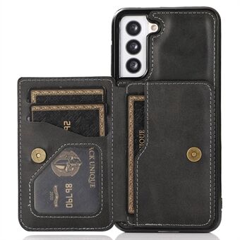 For Samsung Galaxy S21+ 5G PU-skinn + TPU-mobilveske Kortspor Støtte Støtte for beskyttelsesdeksel Magnetisk bilholder