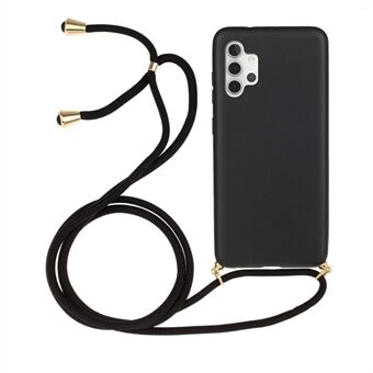 Miljøvennlig Naturlig Hvetehalm Soft TPU-telefondeksel med flerfunksjonell stropp til Samsung Galaxy A32 5G/M32 5G.