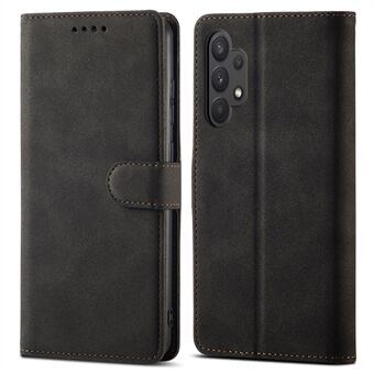 For Samsung Galaxy A32 5G matt PU-skinn RFID-blokkerende Drop-proof Flip Wallet-telefonveske med Stand