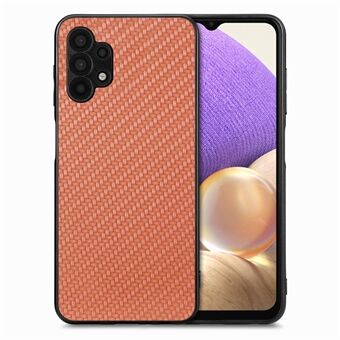 Carbon Fiber Texture telefonveske for Samsung Galaxy A32 5G / M32 5G, PU-skinnbelagt PC+TPU Anti-dråpe beskyttende mobiltelefondeksel