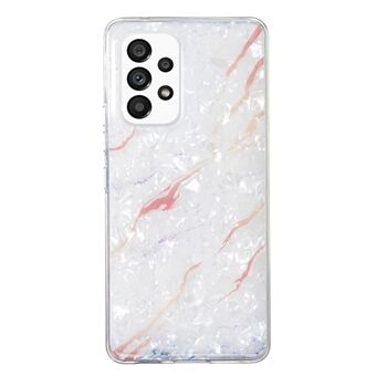 Mykt TPU-telefondeksel for Samsung Galaxy A32 5G / M32 5G, IMD Marble Flower Shell-mønster Støtsikkert deksel