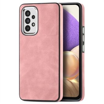 For Samsung Galaxy A32 5G Sklisikre telefonveske Galvaniseringskameraramme PU-skinnbelagt TPU-berøringsdeksel