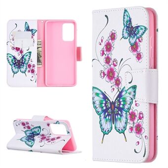 Stand designmønsterutskrift Folio Flip Leather Phone Shell for Samsung Galaxy A52 4G/5G / A52s 5G